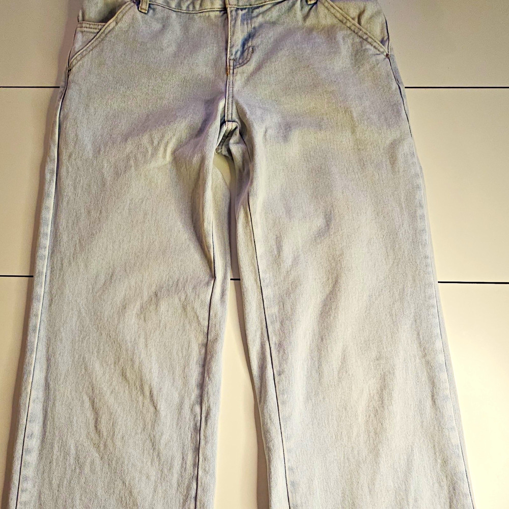 PacSun Casey Low Rise Baggy Jeans Womens 26 Light Wash Wide Leg 100% Cotton